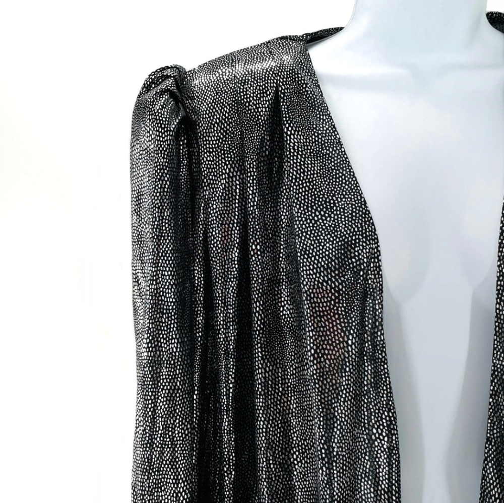 Vintage Silver Disco Blouse Bazer - Picture 4 of 8